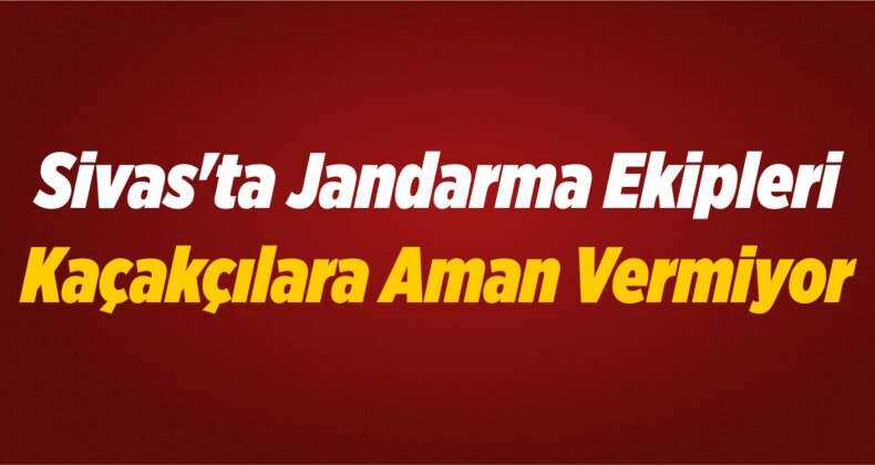 Sivas’ta Jandarma Ekipleri Kaçakçılara Aman Vermiyor