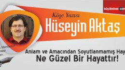 Anlam ve Amacından Soyutlanmamış Hayat Ne Güzel Bir Hayattır!