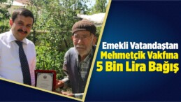 Emekli Vatandaştan Mehmetçik Vakfına Bağış