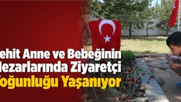 Şehit Anne ve Bebeğinin Mezarlarında Ziyaretçi Yoğunluğu Yaşanıyor