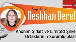 “Anonim Şirket ve Limited Şirket Ortaklarının Sorumlulukları”