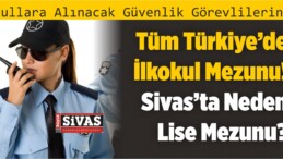 Tüm Türkiye’de ilköğretim Yeterli iken Sivas’ta Neden Lise Mezunu?