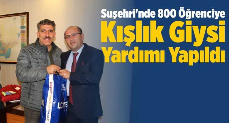 Suşehri’nde 800 Öğrenciye Kışlık Giysi Yardımı Yapıldı