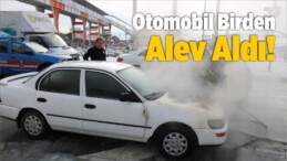 Otomobili Kırmızı Işıkta Beklediği Sırada Alev Aldı!