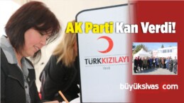 AK Parti Sivas Kadın Kolları Başkanlığı Kızılay’a Kan Bağışladı