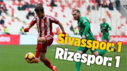 Sivasspor Sahasında Çaykur Rizespor ile 1-1 Berabere Kaldı