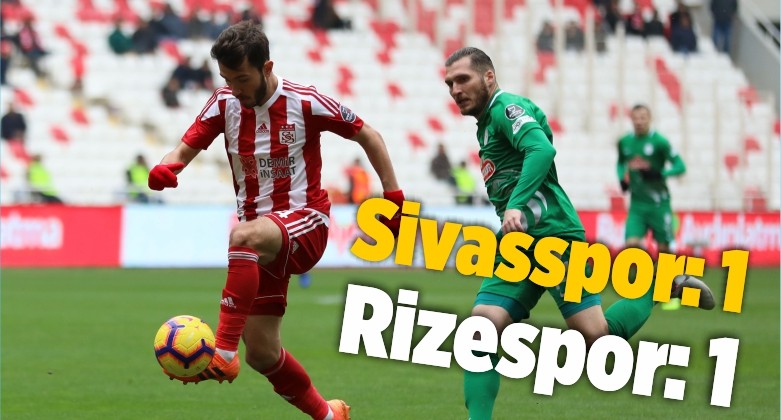 Sivasspor Sahasında Çaykur Rizespor ile 1-1 Berabere Kaldı