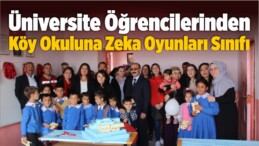 Üniversite Öğrencilerinden Köy Okuluna Zeka Oyunları Sınıfı