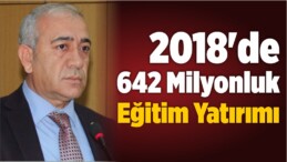 2018’de 642 Milyonluk Eğitim Yatırımı