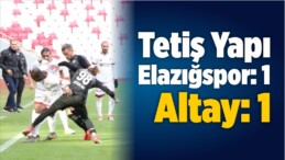 Tetiş Yapı Elazığspor: 1 – Altay: 1