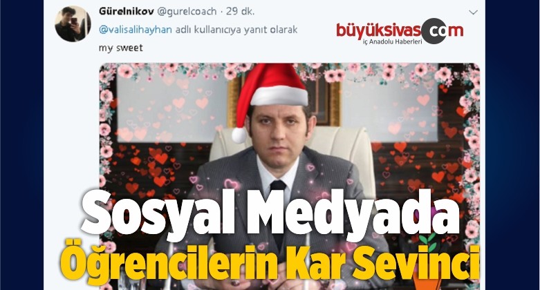 Sosyal Medyada Öğrencilerin Kar Sevinci