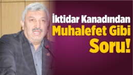 İktidar Kanadından Muhalefet Gibi Soru