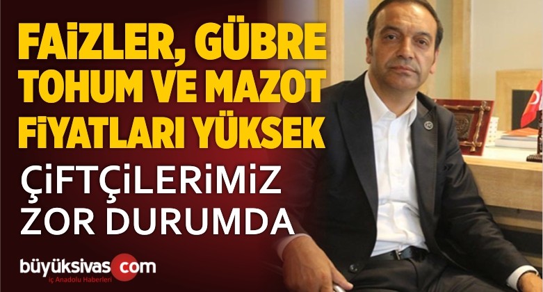 Ahmet Özyürek Çiftçilerin Belinin Büküldüğünü Söyledi