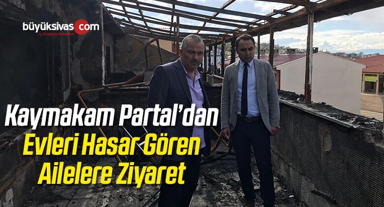 Kaymakam Partal Evleri Hasar Gören Ailelere Ziyaret