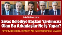 Hangi Sivas Belediye Başkan Yardımcısı Ne iş Yapacak?