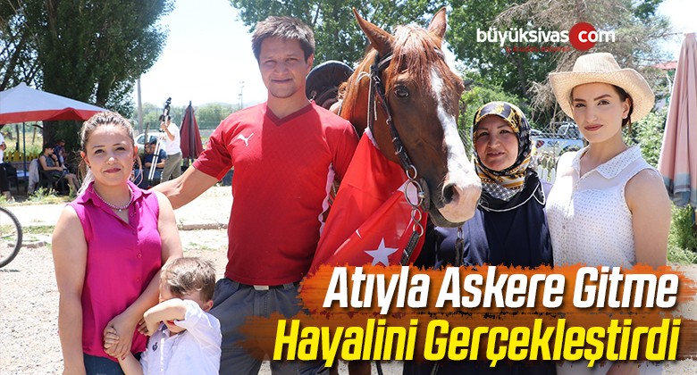 Sivaslı Genç Atıyla Askere Gitme Hayalini Gerçekleştirdi