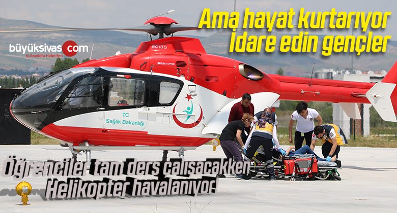 Ambulans Helikopter Kalp Krizi Geçiren Hasta İçin Havalandı