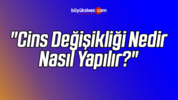 “Cins Değişikliği Nedir Nasıl Yapılır?”