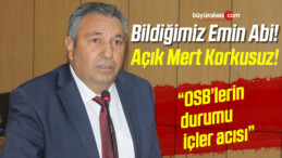 AK Partili Emin Ünlüer : “OSB’lerin durumu içler acısı”