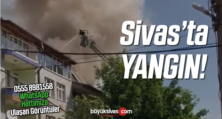 Sivas Dört Eylül Mahallesinde Yangın! İtfaiye Ekipleri Alanda!