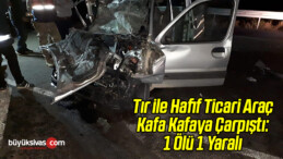 Tır ile Hafif Ticari Araç Kafa Kafaya Çarpıştı: 1 Ölü 1 Yaralı