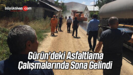 Gürün’deki Asfaltlama Çalışmalarında Sona Gelindi 