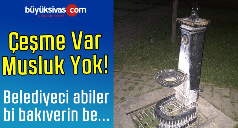 Mahallenin Çeşmesi Var Ama Musluğu Yok! Bi Bakıverin Size Zahmet!