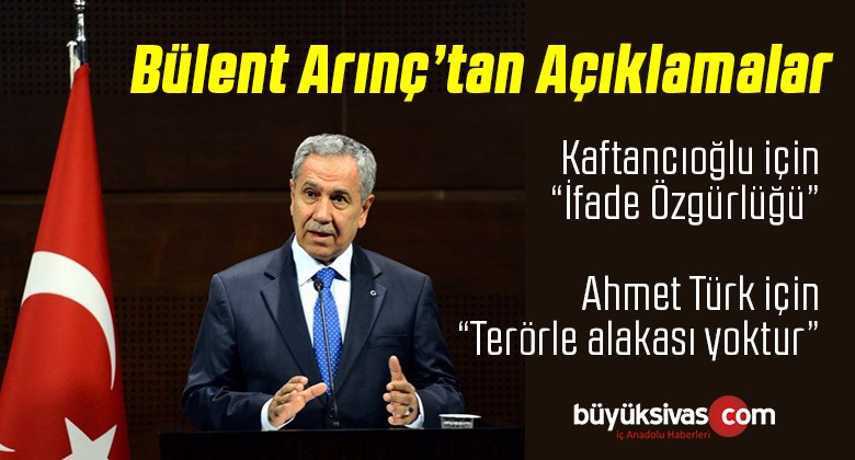 Cumhurbaşkanlığı Yüksek istişare Kurulu üyesi Bülent Arınç’tan Açıklamalar