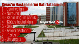 Sivas’ta 8 Hastane Vardı! Yatak Kapasitesi 1000 Civarındaydı! Hatırlatalım mı?