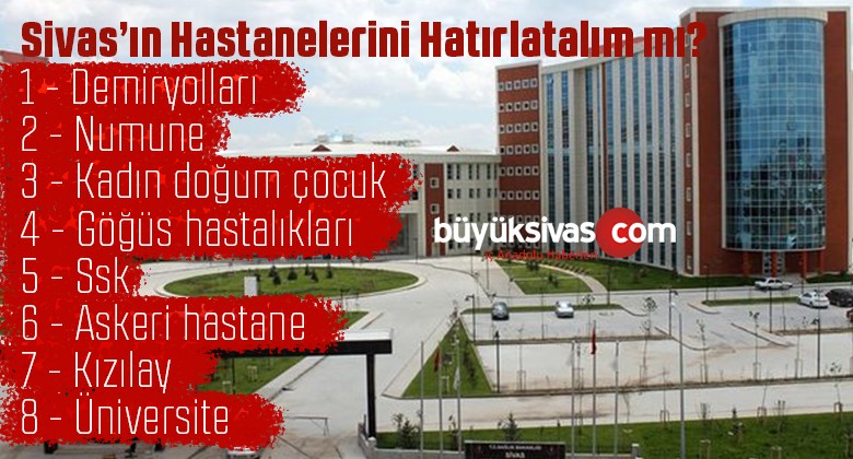 Sivas’ta 8 Hastane Vardı! Yatak Kapasitesi 1000 Civarındaydı! Hatırlatalım mı?