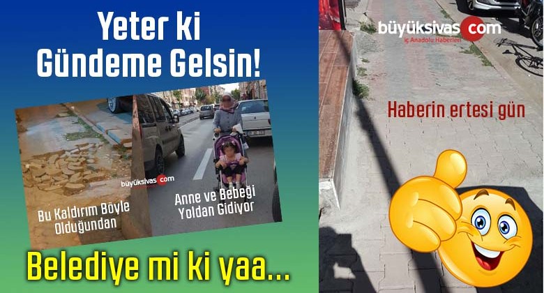 Sivas Belediyesi Ekipleri Çok Duyarlı! İletileni Hemen Bam Bam Bam