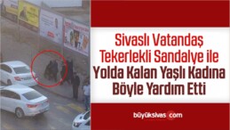 Tekerlekli Sandalye İle Yolda Kalan Yaşlı Kadına Böyle Yardım Etti