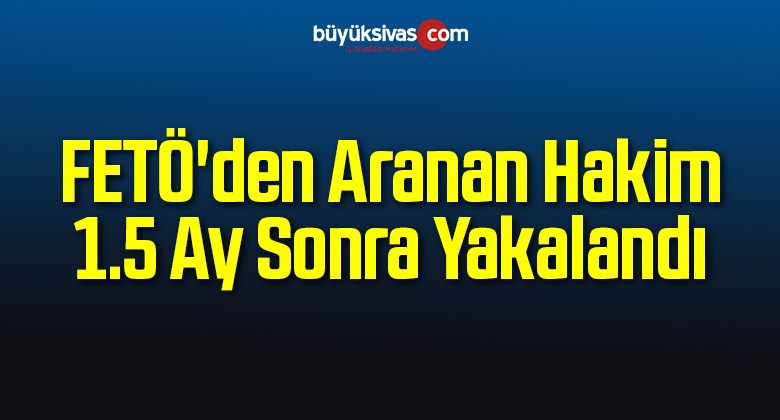 FETÖ’den Aranan Hakim 1.5 Ay Sonra Yakalandı