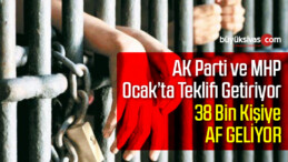 AK Parti ve MHP Ocak’ta Teklifi Getiriyor! Af Geliyor!