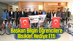 Başkan Bilgin Öğrencilere Bisiklet Hediye Etti