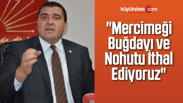 “Mercimeği Buğdayı ve Nohutu İthal Ediyoruz”