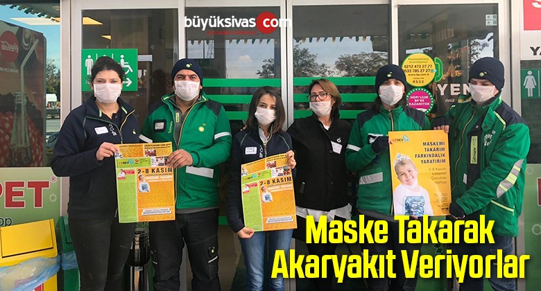 Maske Takarak Akaryakıt Veriyorlar