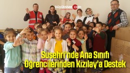 Suşehri’nde Ana Sınıfı Öğrencilerinden Kızılay’a Destek