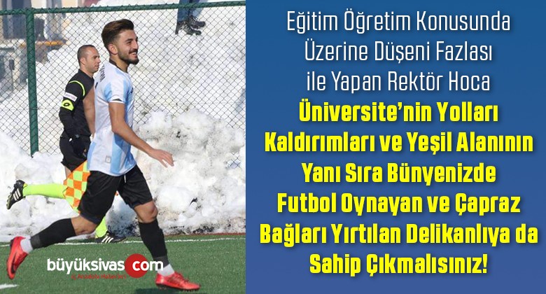 Rektör Alim Yıldız Cumhuriyet Üniversitesi Spor Kulübünede El Atmalı