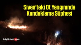 Sivas’taki Ot Yangınında Kundaklama Şüphesi