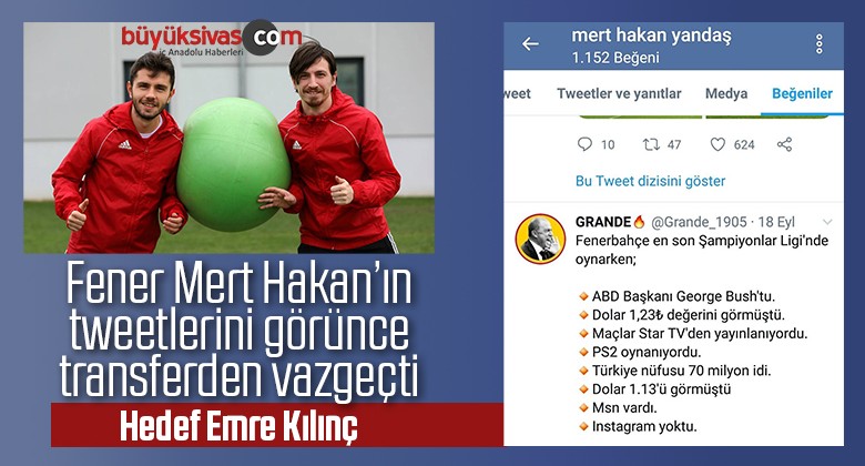 Fenerbahçe Mert Hakan’dan Vazgeçti Emre’yi İstiyor