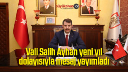 Vali Salih Ayhan yeni yıl dolayısıyla mesaj yayımladı