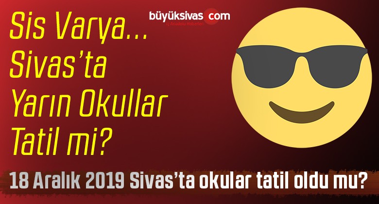 18 Aralık 2019 Sivas’ta Okullar Tatil mi? “Abi sis varya okullar yarın tatil oldu mu?”