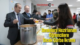 Sınavlara Hazırlanan Öğrencilere Sıcak Çorba İkramı