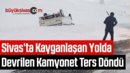 Kaygan Yolda Devrilen Kamyonet Ters Döndü: 1 Yaralı