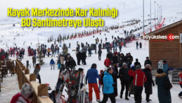 Kayak Merkezinde Kar Kalınlığı 80 Santimetreye Ulaştı