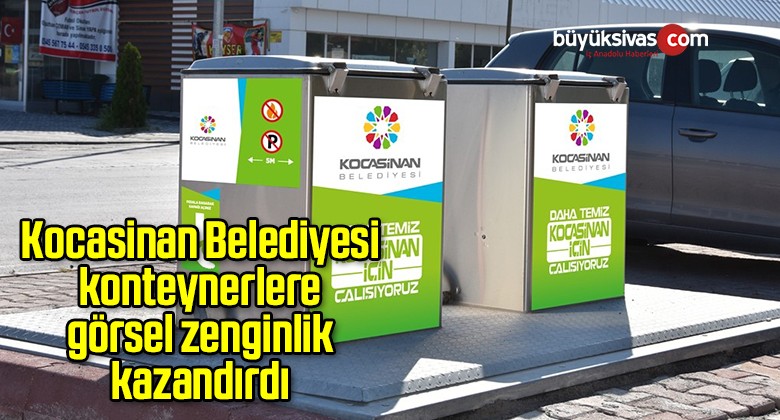 Kocasinan Belediyesi konteynerlere görsel zenginlik kazandırdı