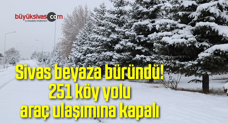 Sivas beyaza büründü! 251 köy yolu araç ulaşımına kapalı