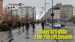 Sivas’ta 5 yılda 3 bin 759 çift boşandı