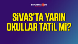 Sivas’ta Okullar Tatil mi? 14 Şubat 2020 Cuma Okullar Tatil Oldu mu?